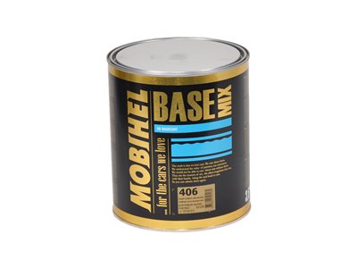 BASE Mix 406 Rough Brilliant Alluminium <br> MOBIHEL<br>3.5 ליטר