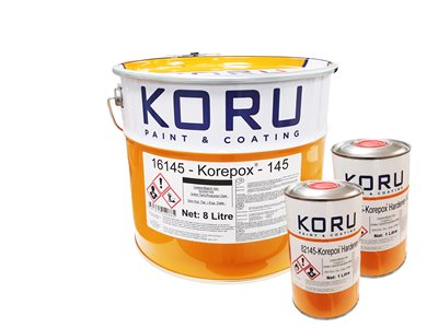 יסוד אפוקסי בגוון RAL7035 + 2 מקשים <br> Koru Korupox Topcoat 16145 <br> 8 ליטר