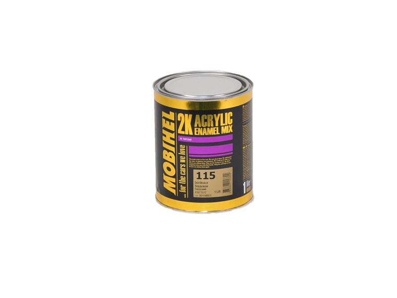 צבע אקרילי Enamel MIX 115 Bordeaux <br> MOBIHEL <br> 1 ליטר